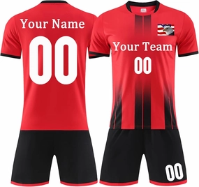 Custom Soccer Jersey Sports Team Training Soccer Uniforms Personalized Name Number Logo Soccer Jerseys for Kids Youth Men