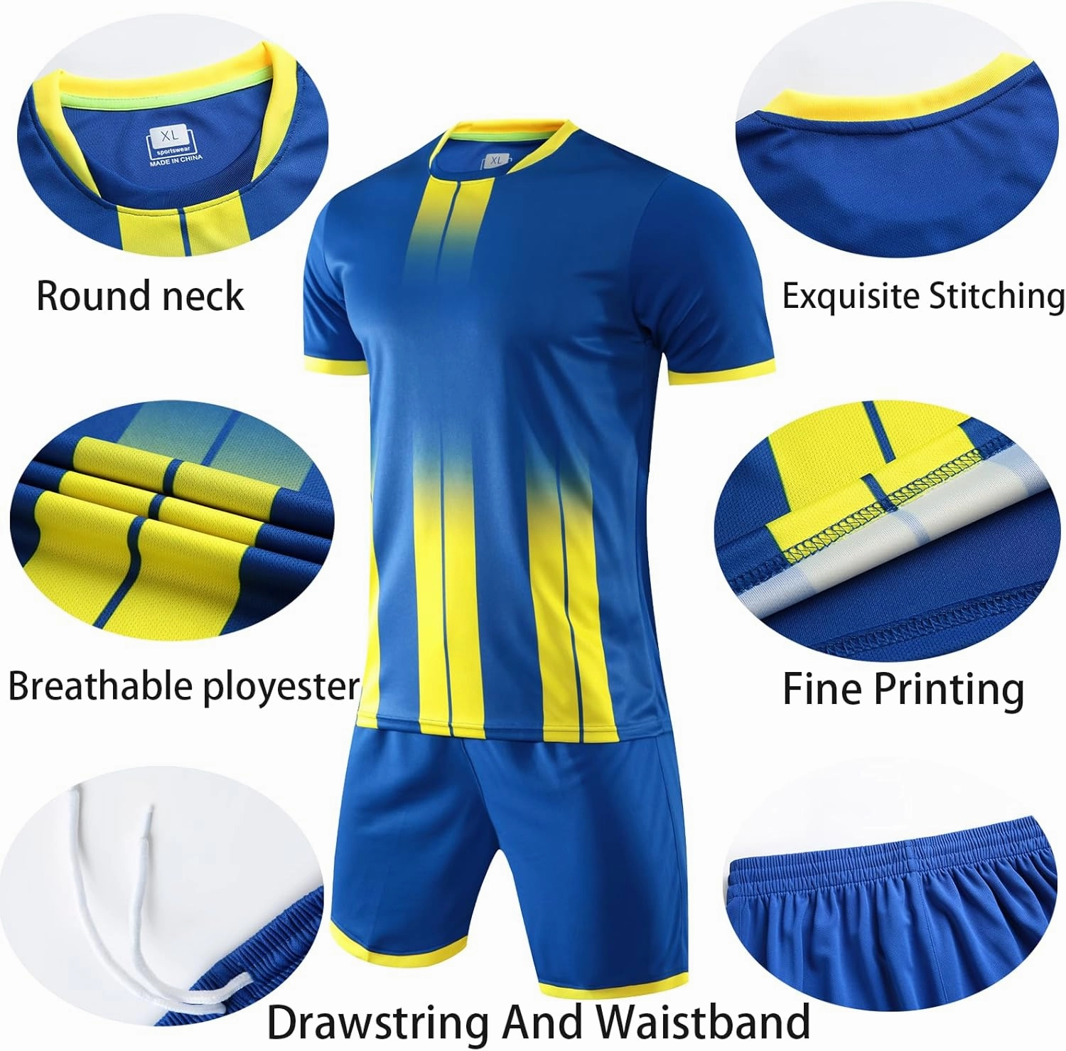 Custom Soccer Jersey Sports Team Training Soccer Uniforms Personalized Name Number Logo Soccer Jerseys for Kids Youth Men
