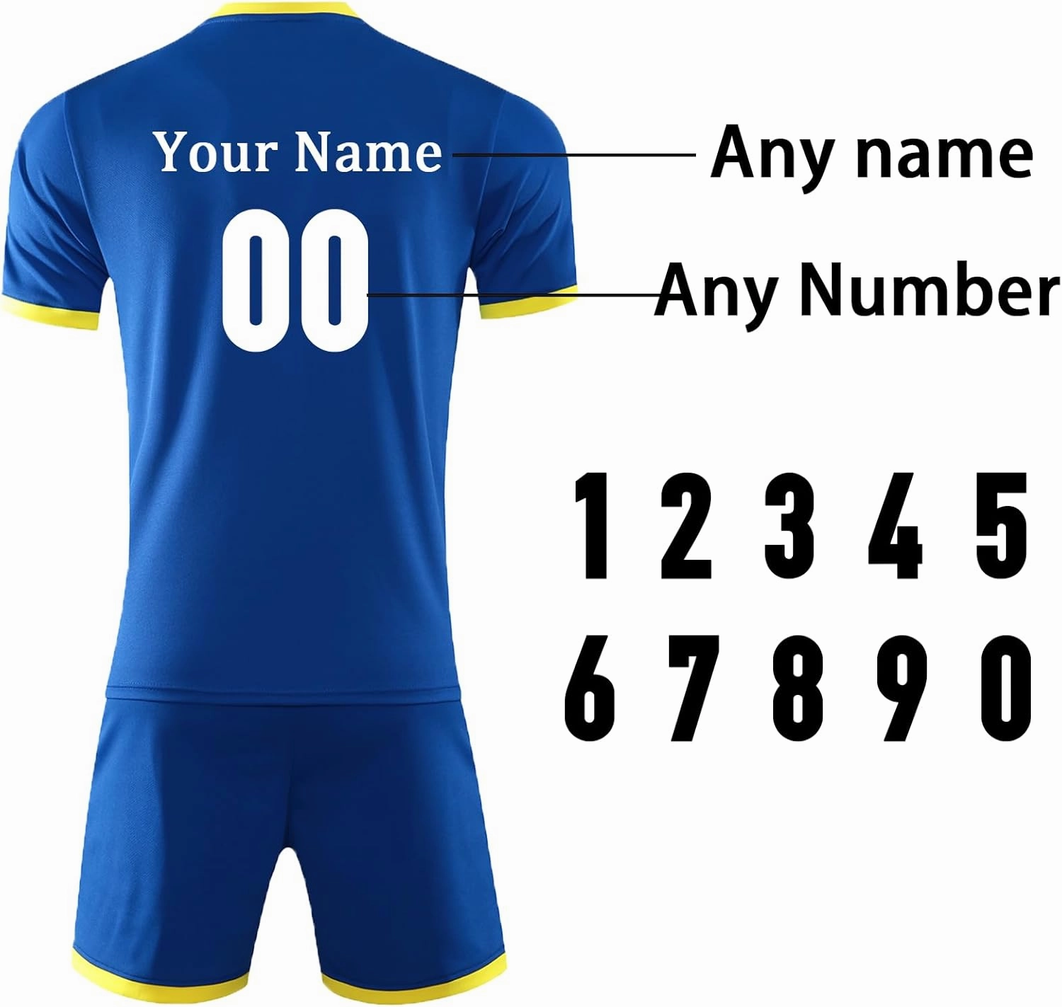 Custom Soccer Jersey Sports Team Training Soccer Uniforms Personalized Name Number Logo Soccer Jerseys for Kids Youth Men