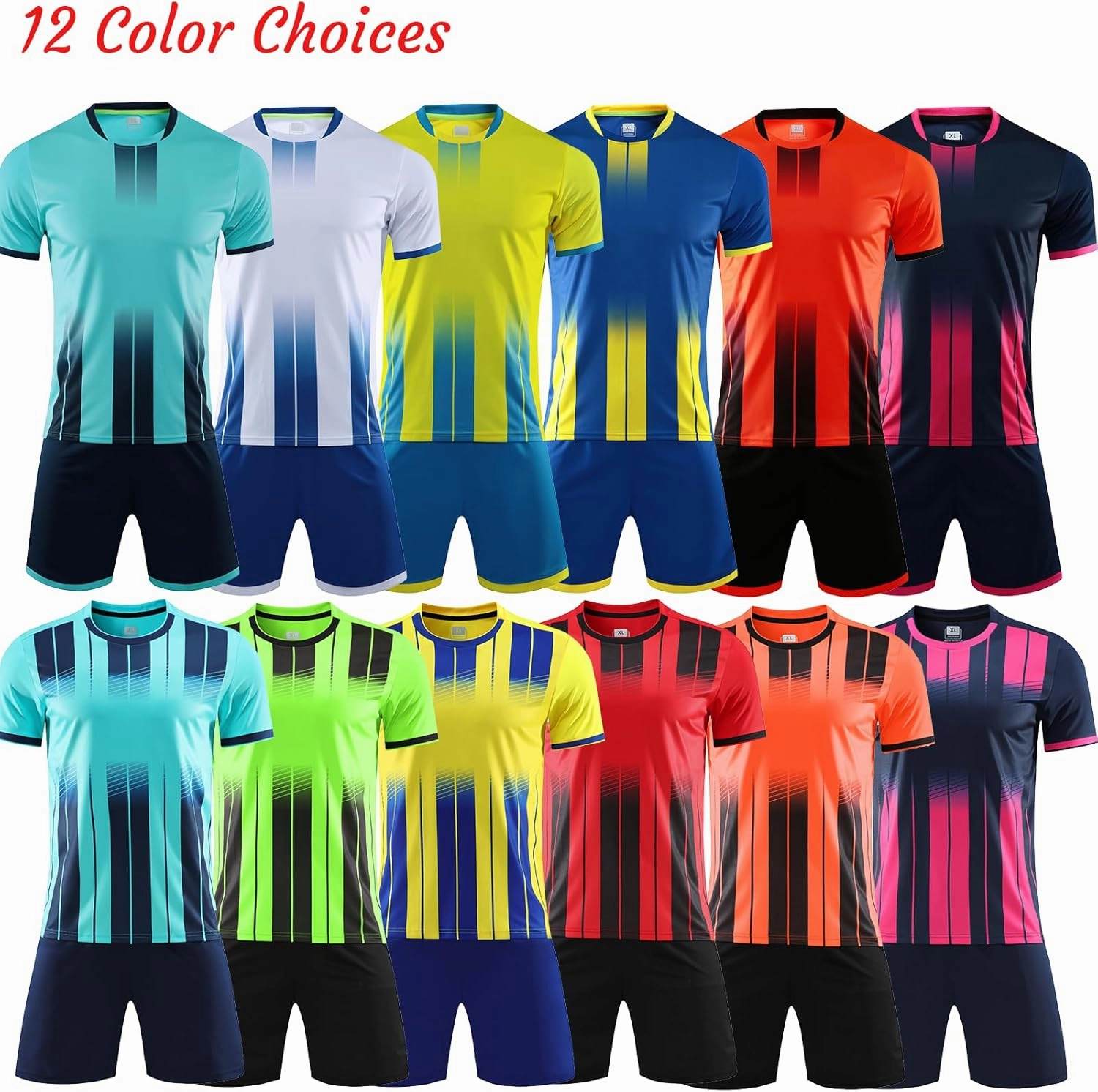 Custom Soccer Jersey Sports Team Training Soccer Uniforms Personalized Name Number Logo Soccer Jerseys for Kids Youth Men