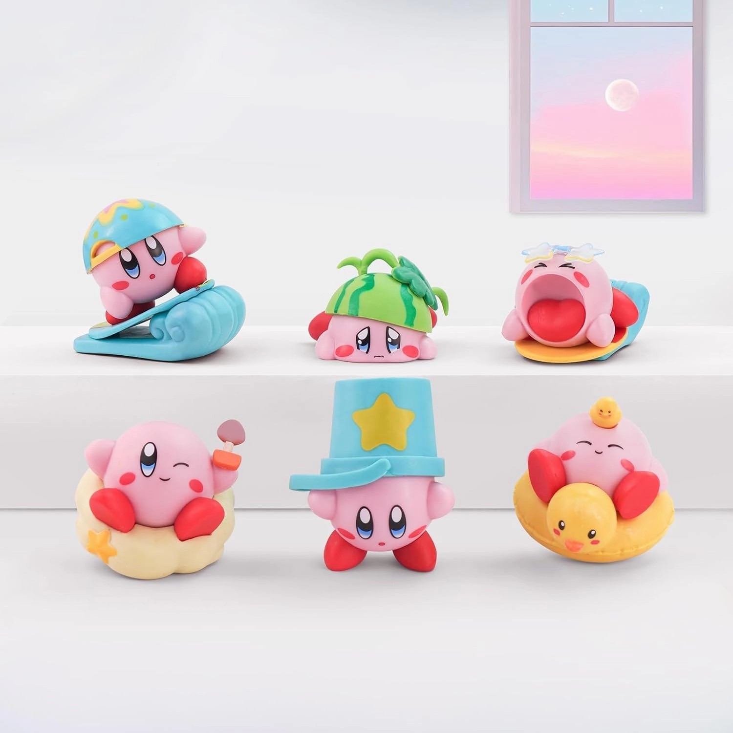 Cute Catoon Figures Set Mystery Box, Summer Beach Kawaii Catoon Blind Boxes Random Design Action Figures Home Decor Collectible Toys Birthday GIF(8PCS)