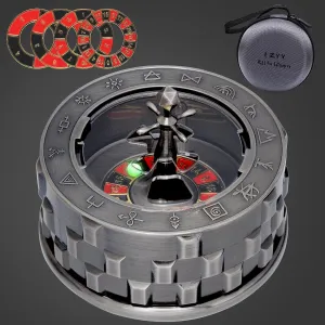 CZYY Roulette Dice - 7-in-1 Metal Spinner Dice Set, Unique Spinning Dice, Desk Fidget Gadget - Cool DND Role Playing Dice, Gift & Accessories for D&D, Tabletop RPG, Board Game (Sliver)