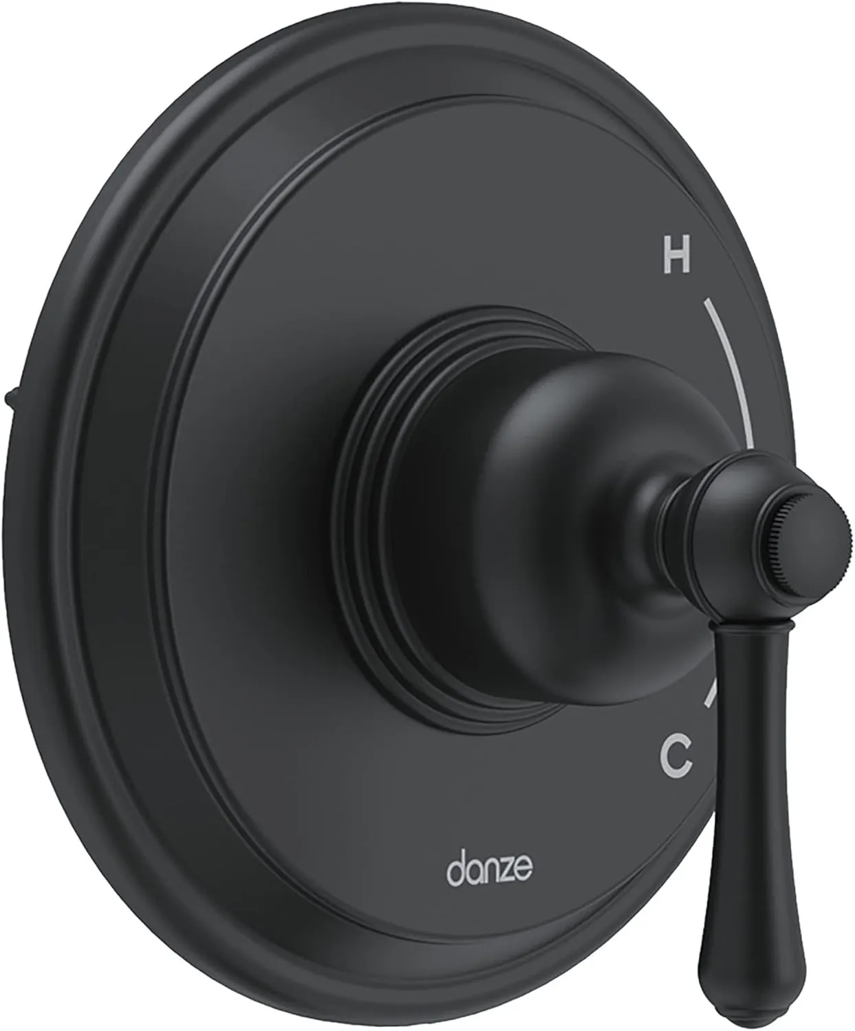 DANZE D510457BSTC Opulence 1H Pressure Balance Trim Kit & Treysta Cartridge for Valve Only Satin Black