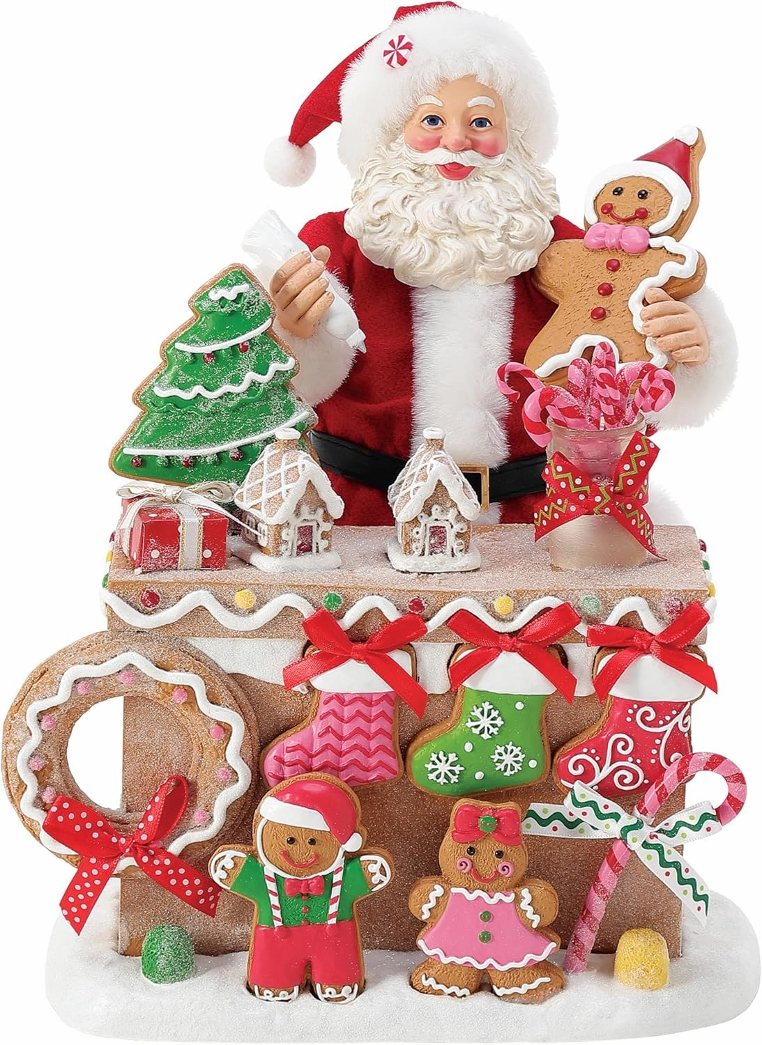 Department 56 Possible Dreams Christmas Traditions Santa Ginger All The Way Figurine Set, 10.5 Inch, Multicolor