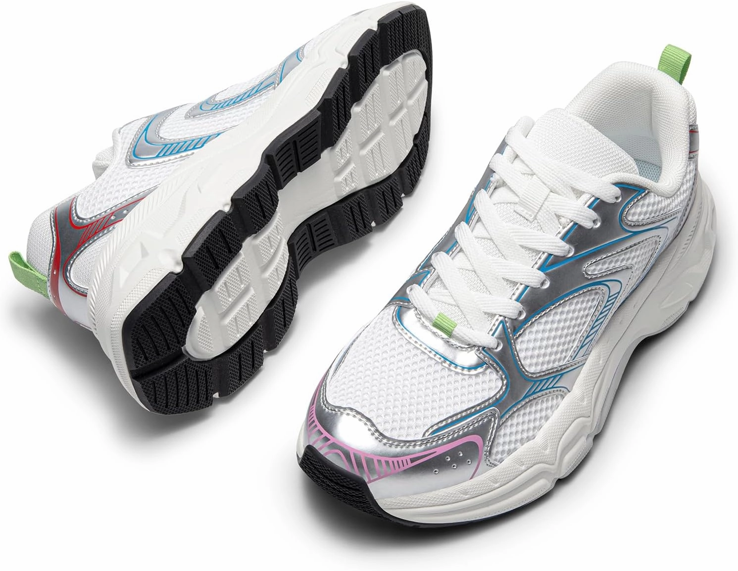 DREAM PAIRS Women's Platform Chunky Fashion Sneakers Walking Lace-Up Celi Comfortable Y2K-Style Sneakers Workout Sport Work Casual Tennis Shoes