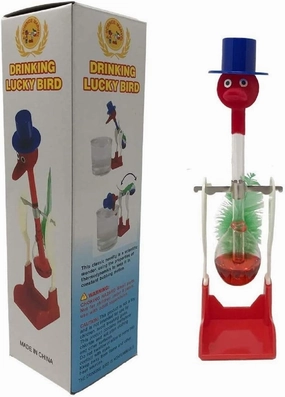 Drinking Bird Perpetual Motion (4 Pack) The Original Vintage Retro Magic Sippy Dipping Bird A Science Wonder Bulk Set of 4-The Incredible Bird That Drinks Water