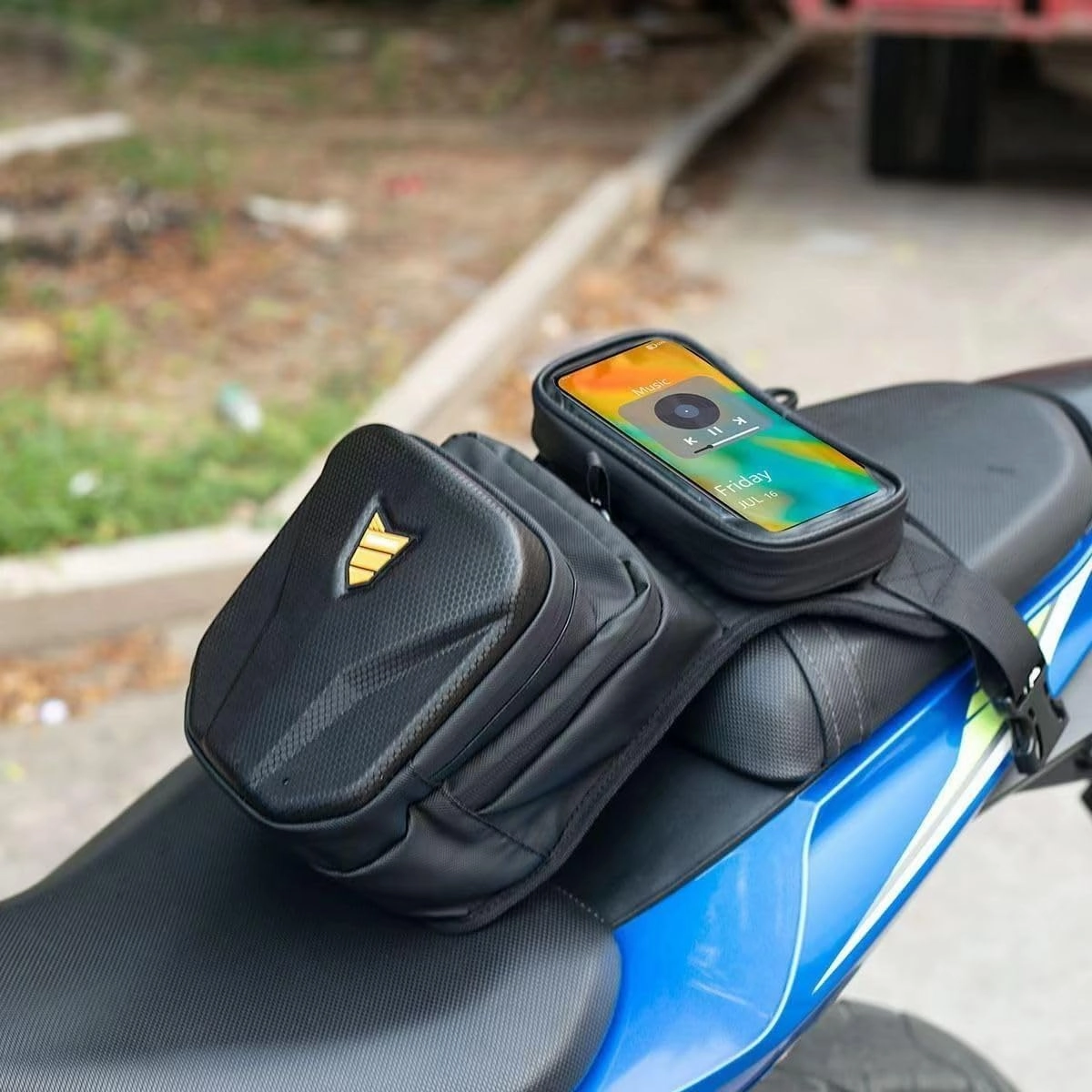 Drop Leg Bag Motorcycle Waist Pack Pouch Waterproof Riding Cycling Thigh Tactical Bag with Hard Shell for Men, Motorcycle Side Pouch Phone Storage Hip Fanny Pack Bags (Style C)