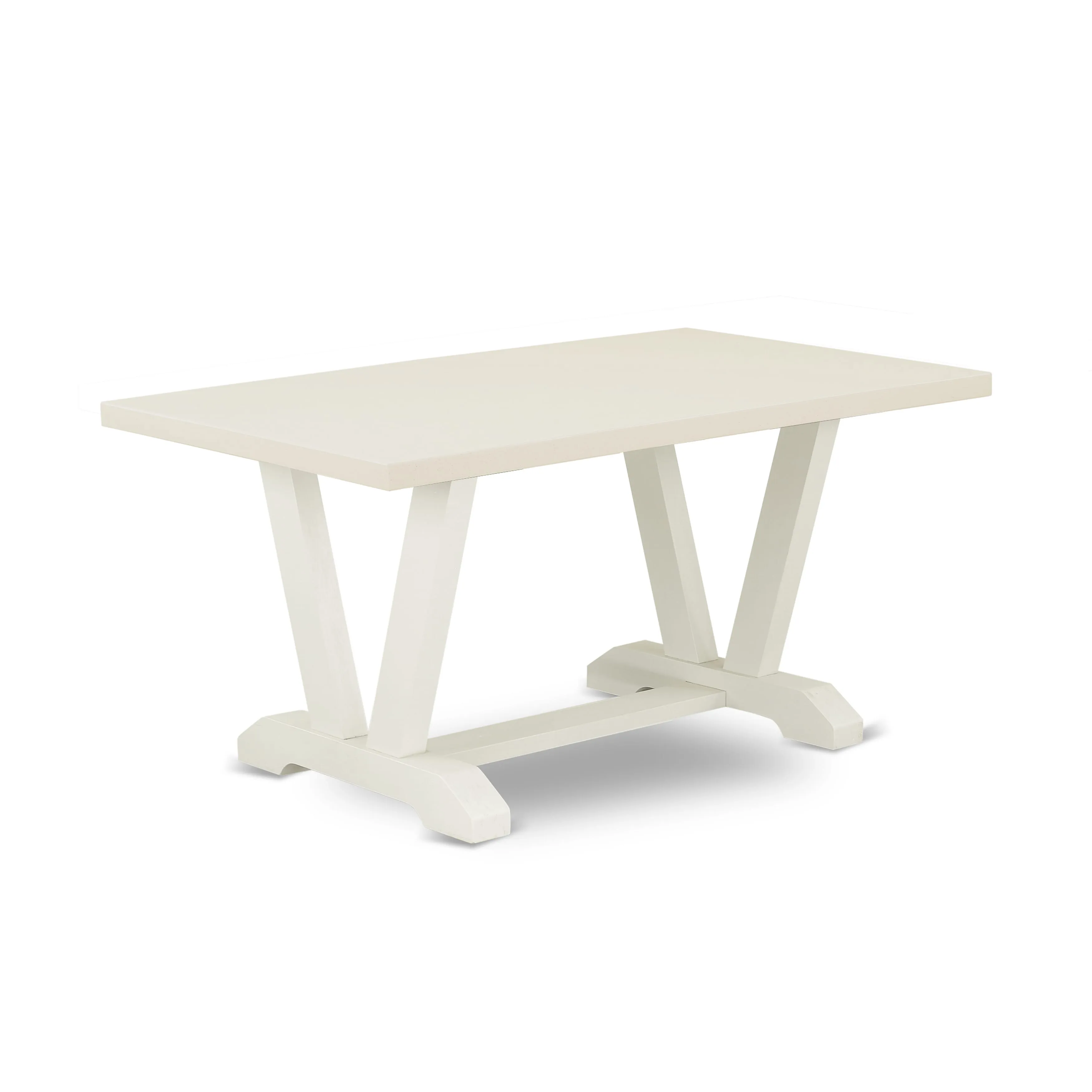 East West Furniture V026DR207-5 - 5-Piece Dining Room Table Set - 4 Parson Dining Chairs and a Rectangular Table Hardwood Structure