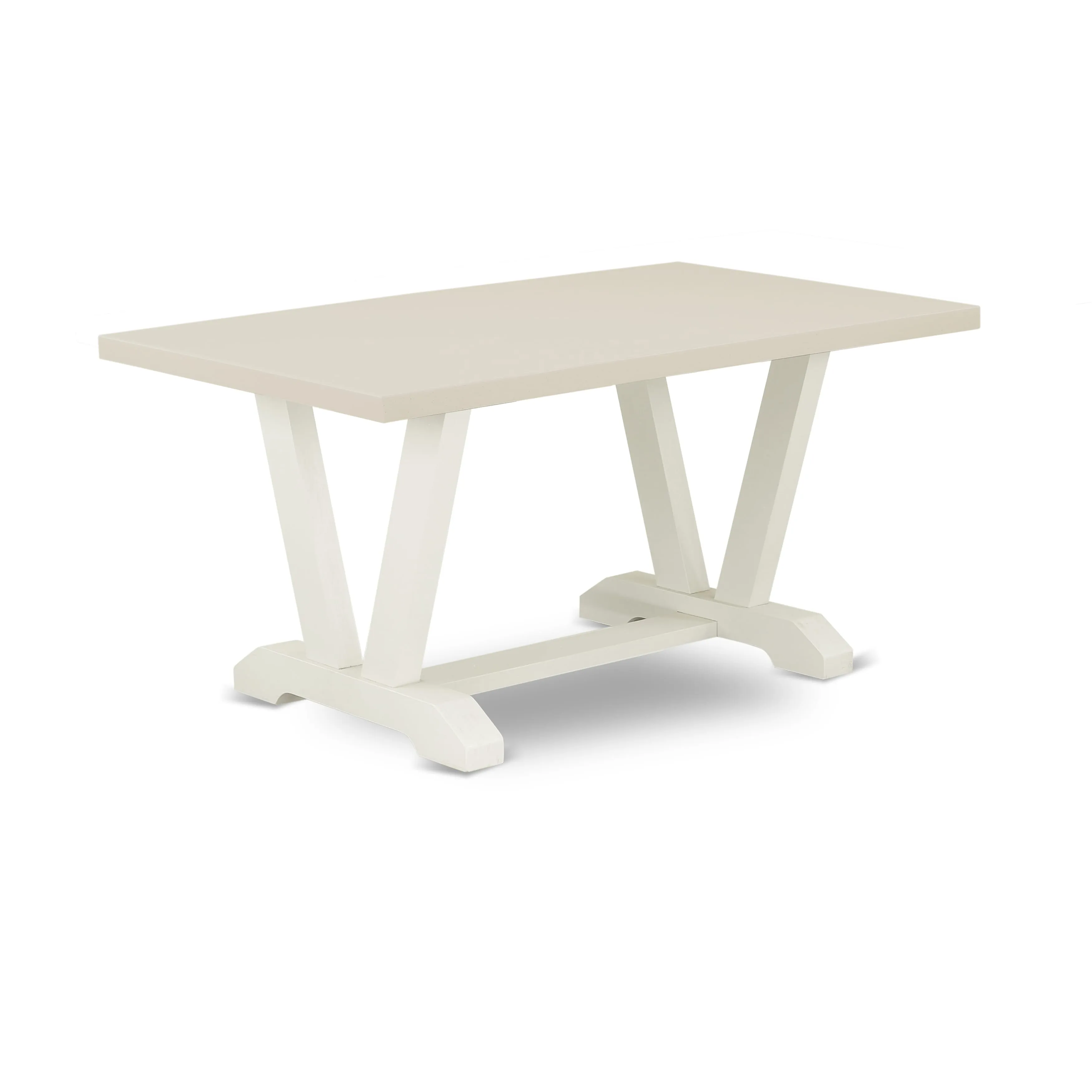 East West Furniture V026DR207-5 - 5-Piece Dining Room Table Set - 4 Parson Dining Chairs and a Rectangular Table Hardwood Structure
