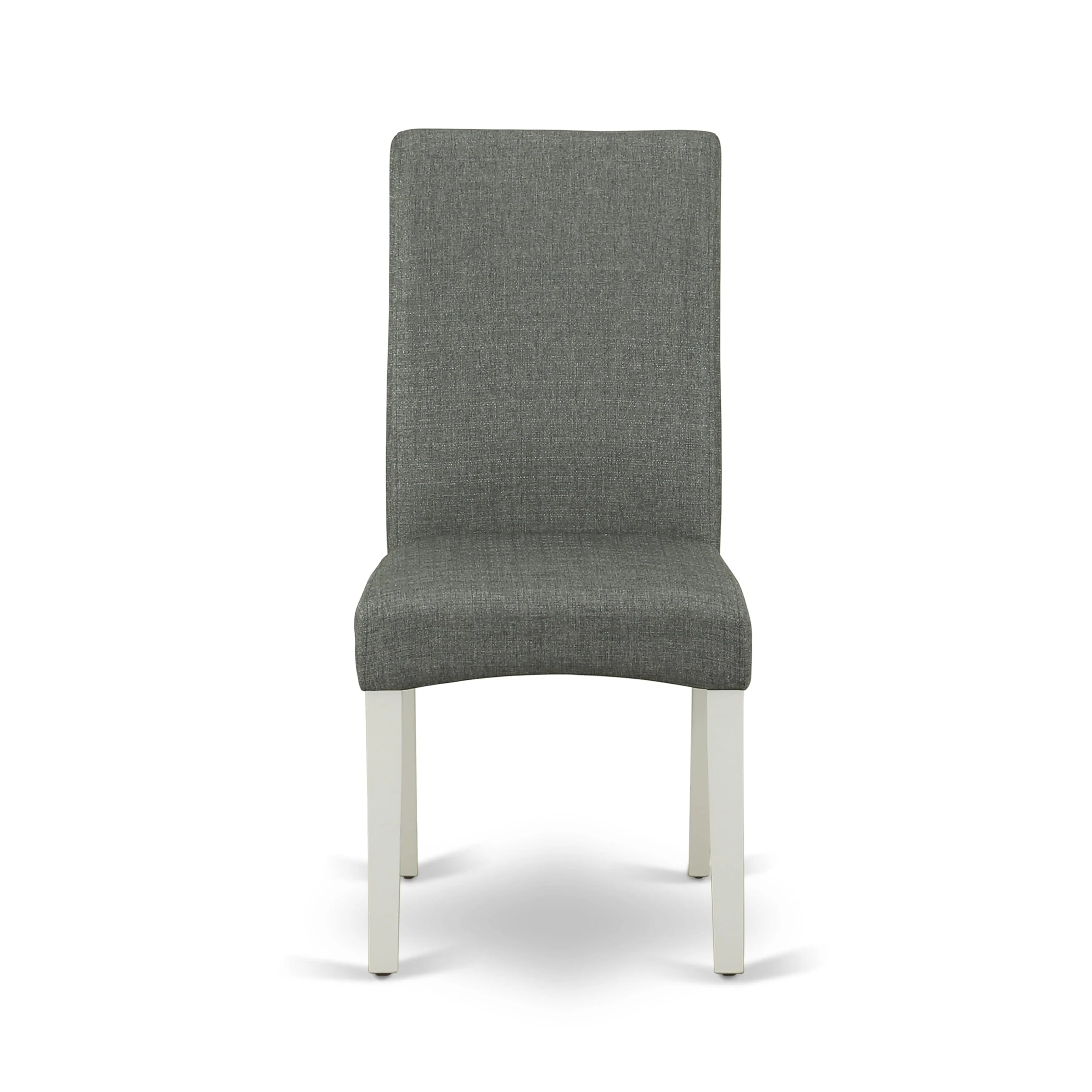 East West Furniture X027DR207-7 7 Piece Modern Dining Table Set Consist of a Rectangle Dining Room Table with X-Legs and 6 Gray Linen Fabric Parsons Chairs