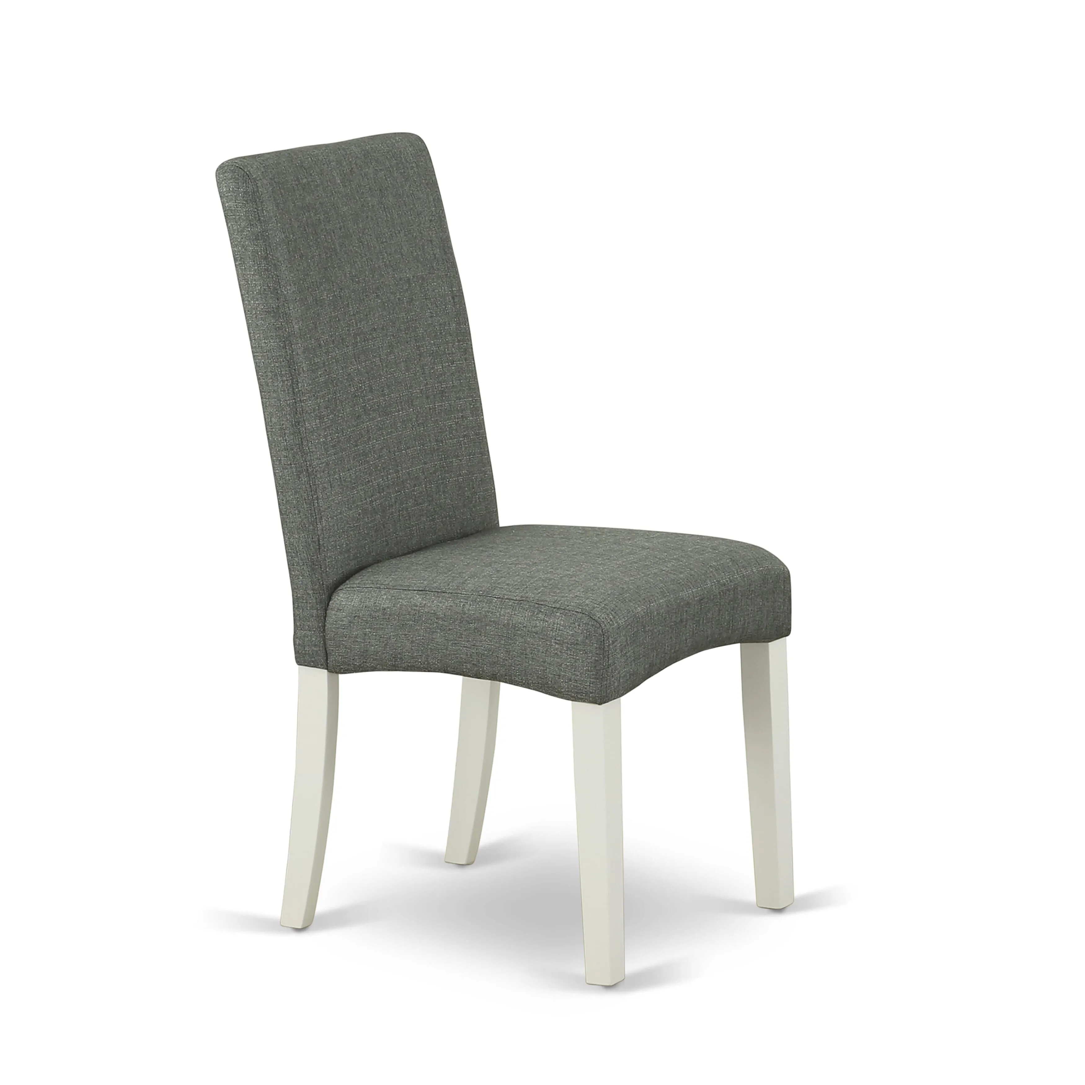 East West Furniture X027DR207-7 7 Piece Modern Dining Table Set Consist of a Rectangle Dining Room Table with X-Legs and 6 Gray Linen Fabric Parsons Chairs
