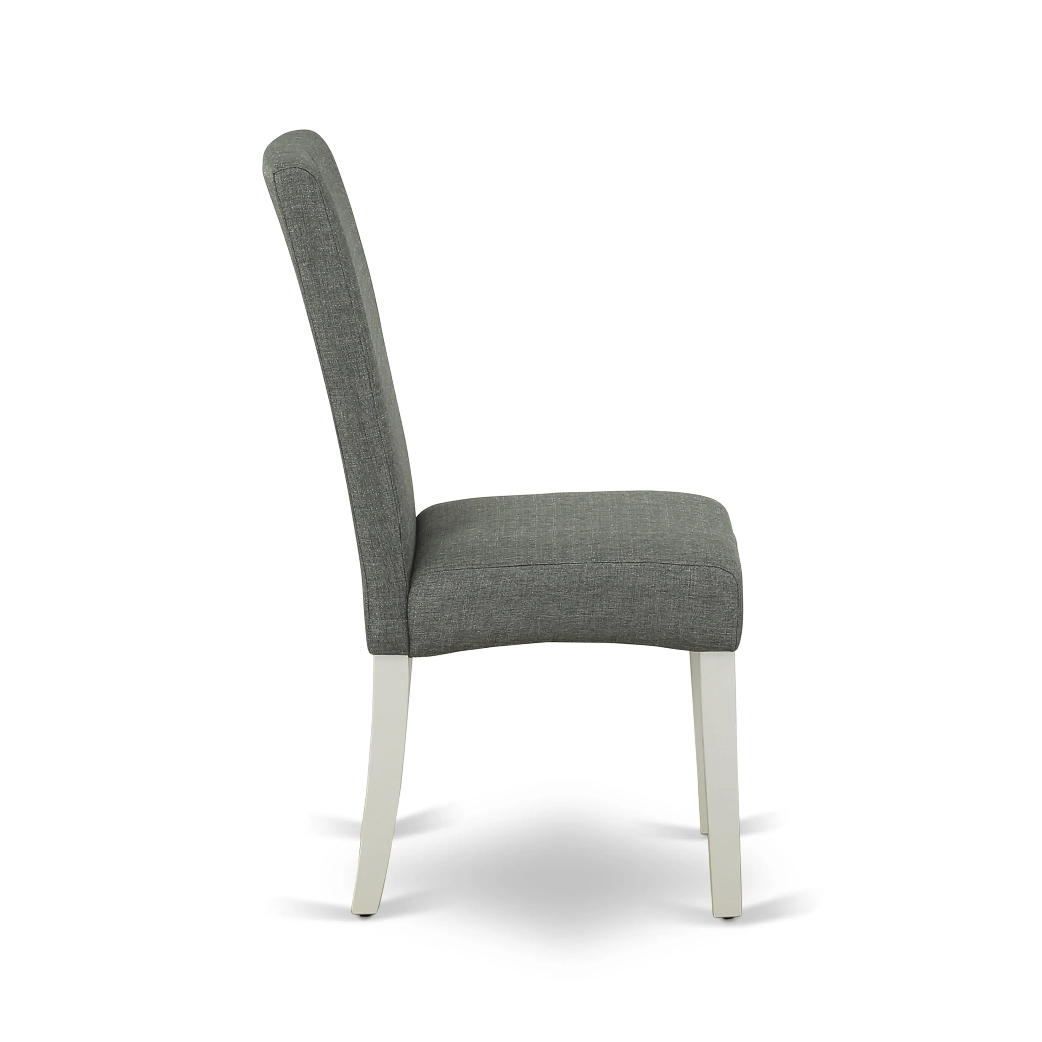East West Furniture X027DR207-7 7 Piece Modern Dining Table Set Consist of a Rectangle Dining Room Table with X-Legs and 6 Gray Linen Fabric Parsons Chairs