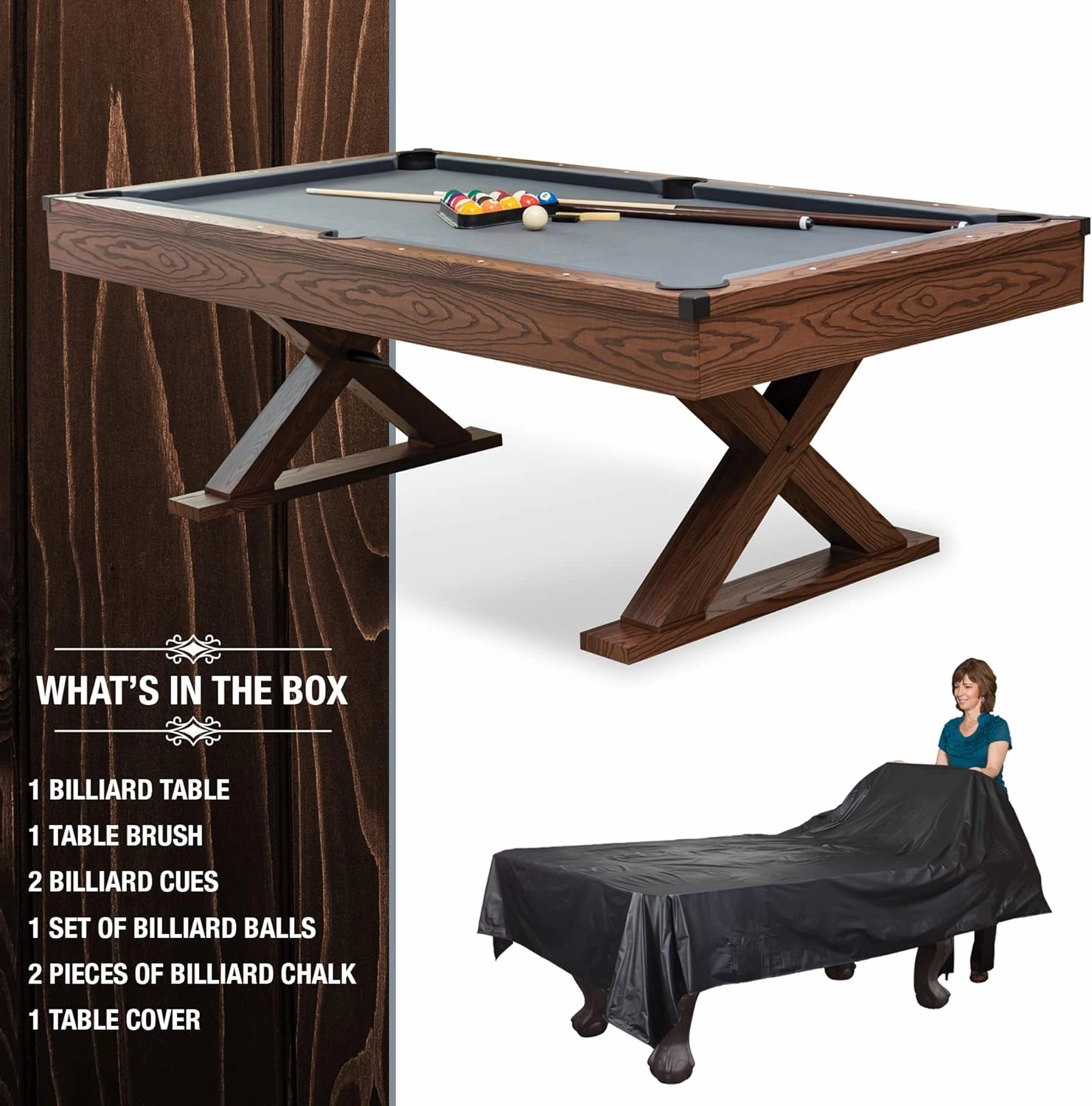 EastPoint Sports Dunhill Billiard Tables Bar-Size Pool Table – Perfect for Family Game Room, Adult Rrec Room, Basements, Man cave, or Garage