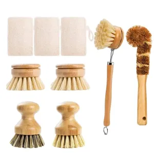 Eco Friendly Bamboo Cleaning Brush Set