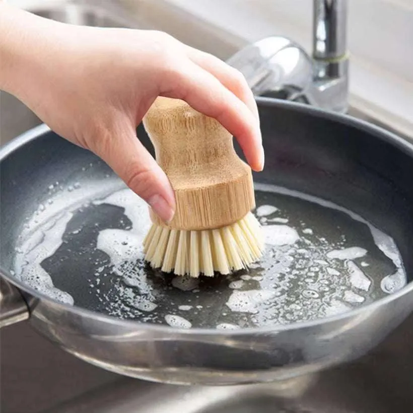 Eco Friendly Bamboo Cleaning Brush Set