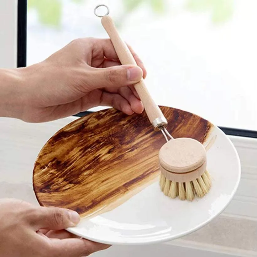Eco Friendly Bamboo Cleaning Brush Set