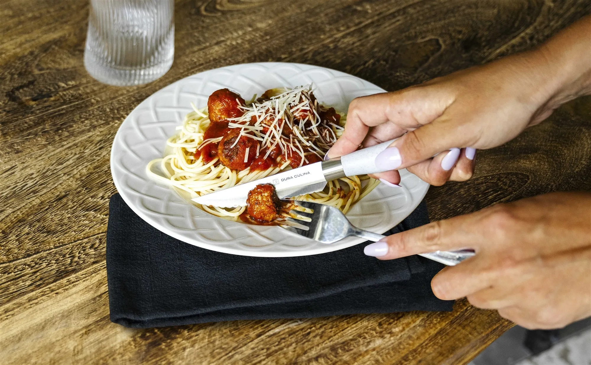 EcoCut 4 Piece Steak Knife Set, Grey by Dura Living