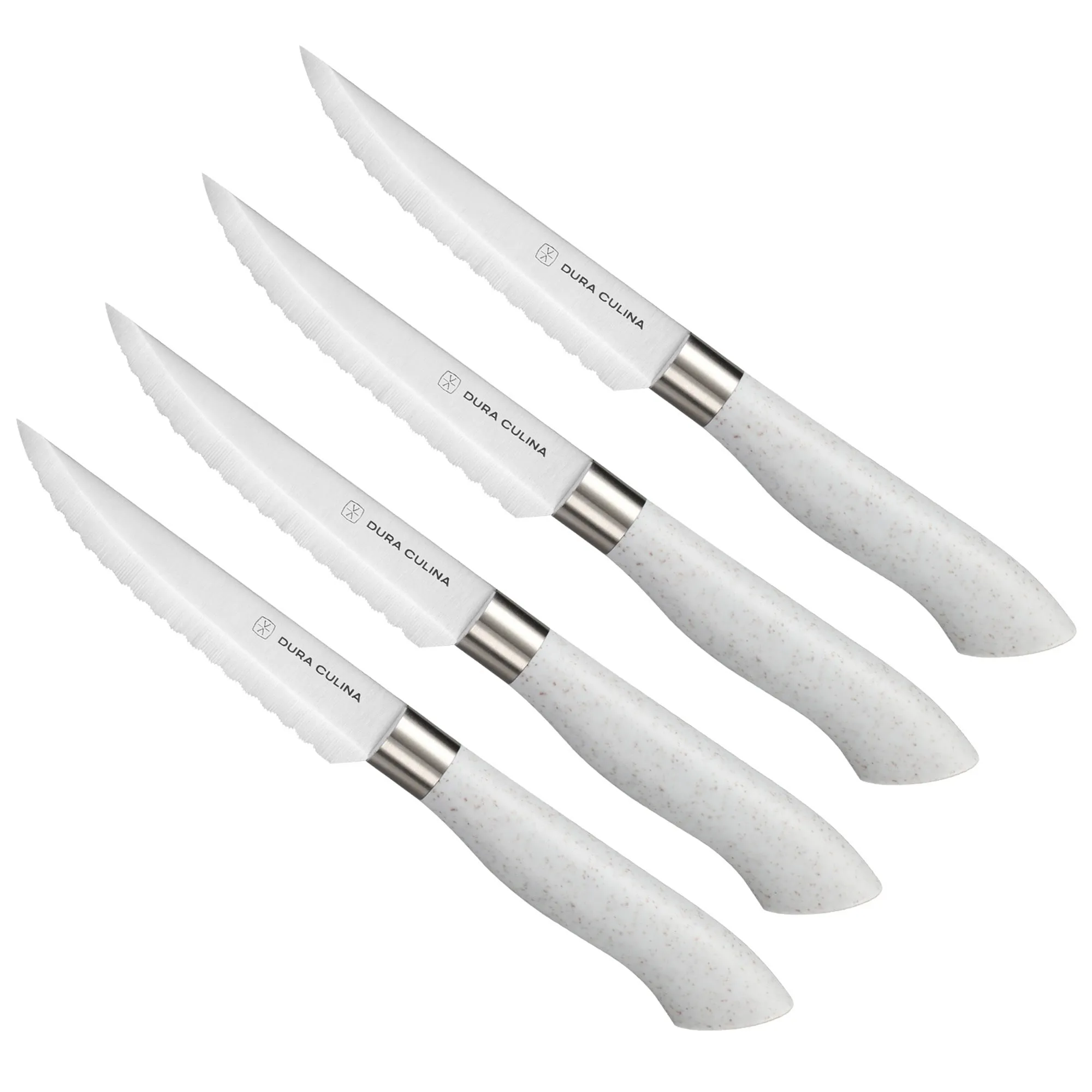 EcoCut 4 Piece Steak Knife Set, Grey by Dura Living