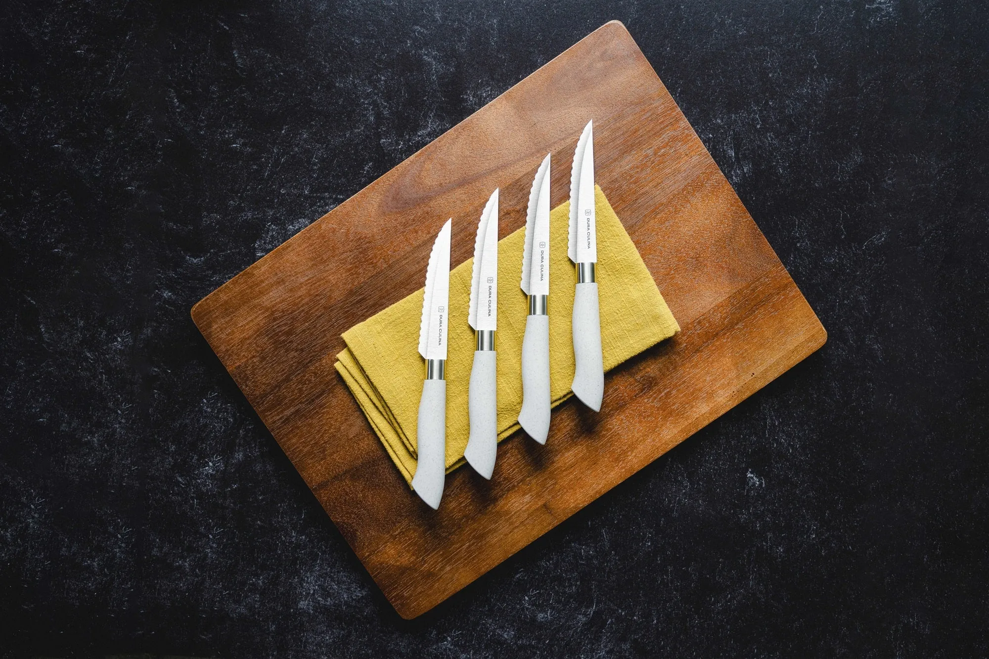 EcoCut 4 Piece Steak Knife Set, Grey by Dura Living