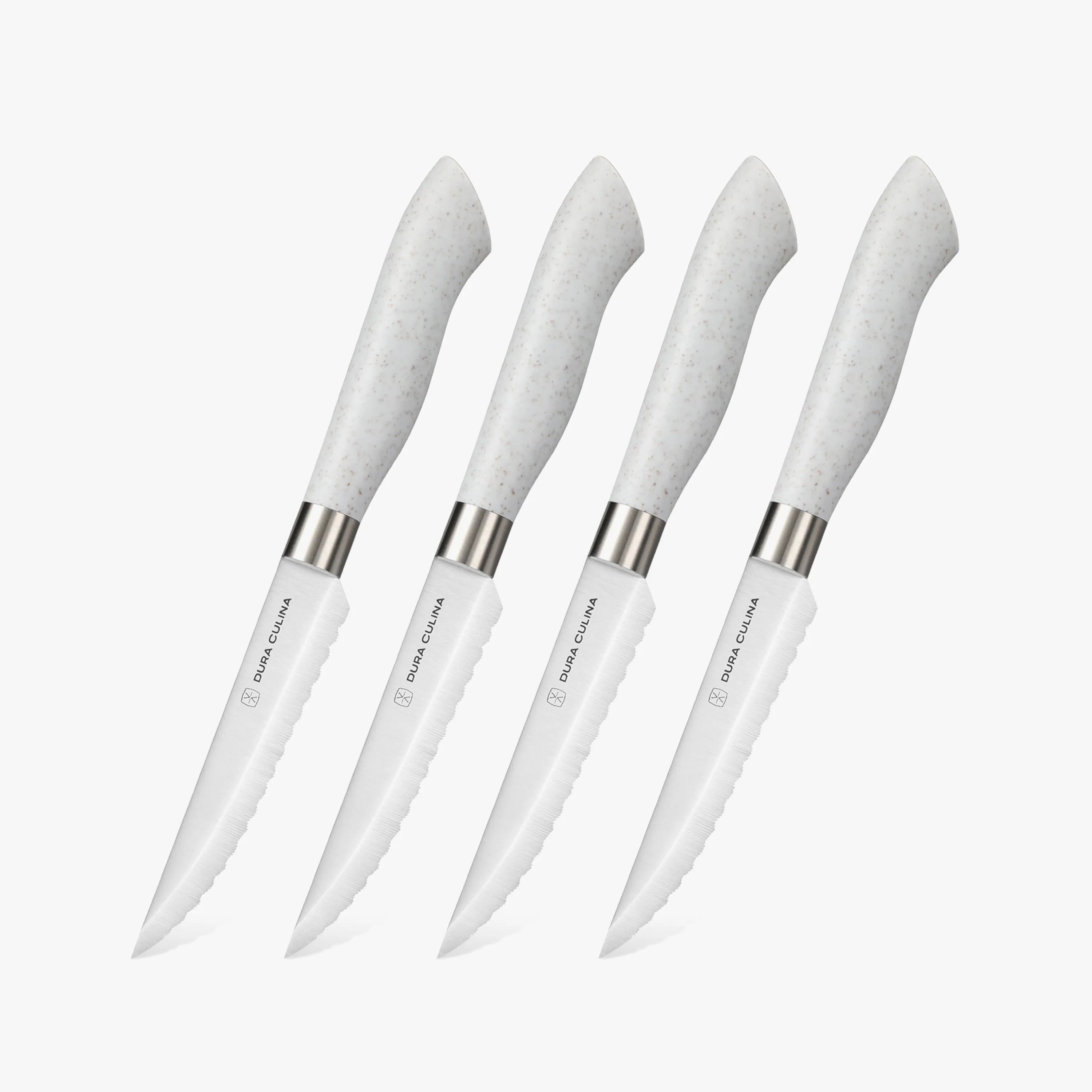 EcoCut 4 Piece Steak Knife Set, Grey by Dura Living