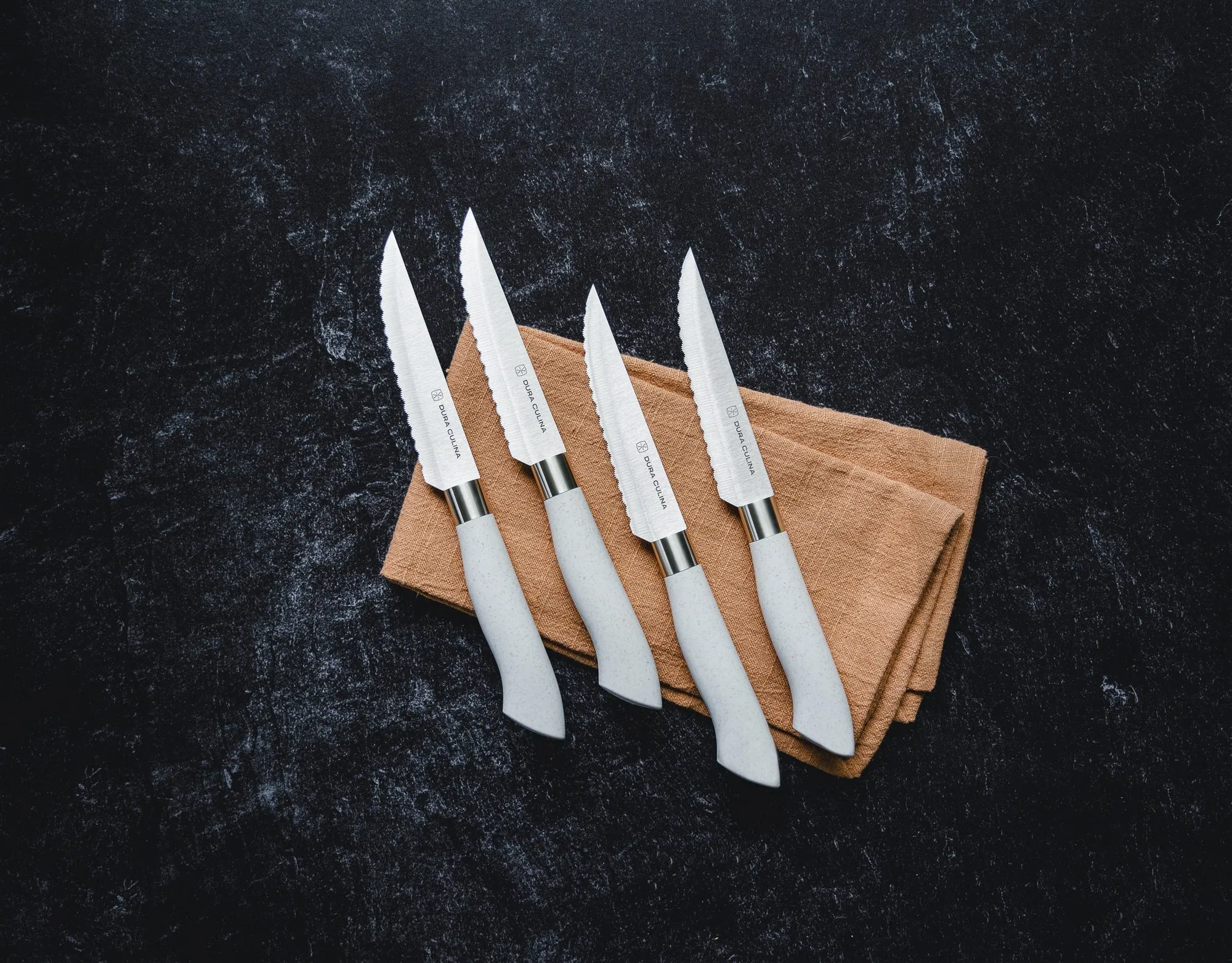 EcoCut 4 Piece Steak Knife Set, Grey by Dura Living