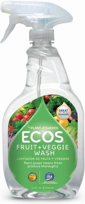 ECOS® Non-Toxic Fruit   Veggie Wash: 22oz Spray Bottle by Earth Friendly Products (Pack of 2)