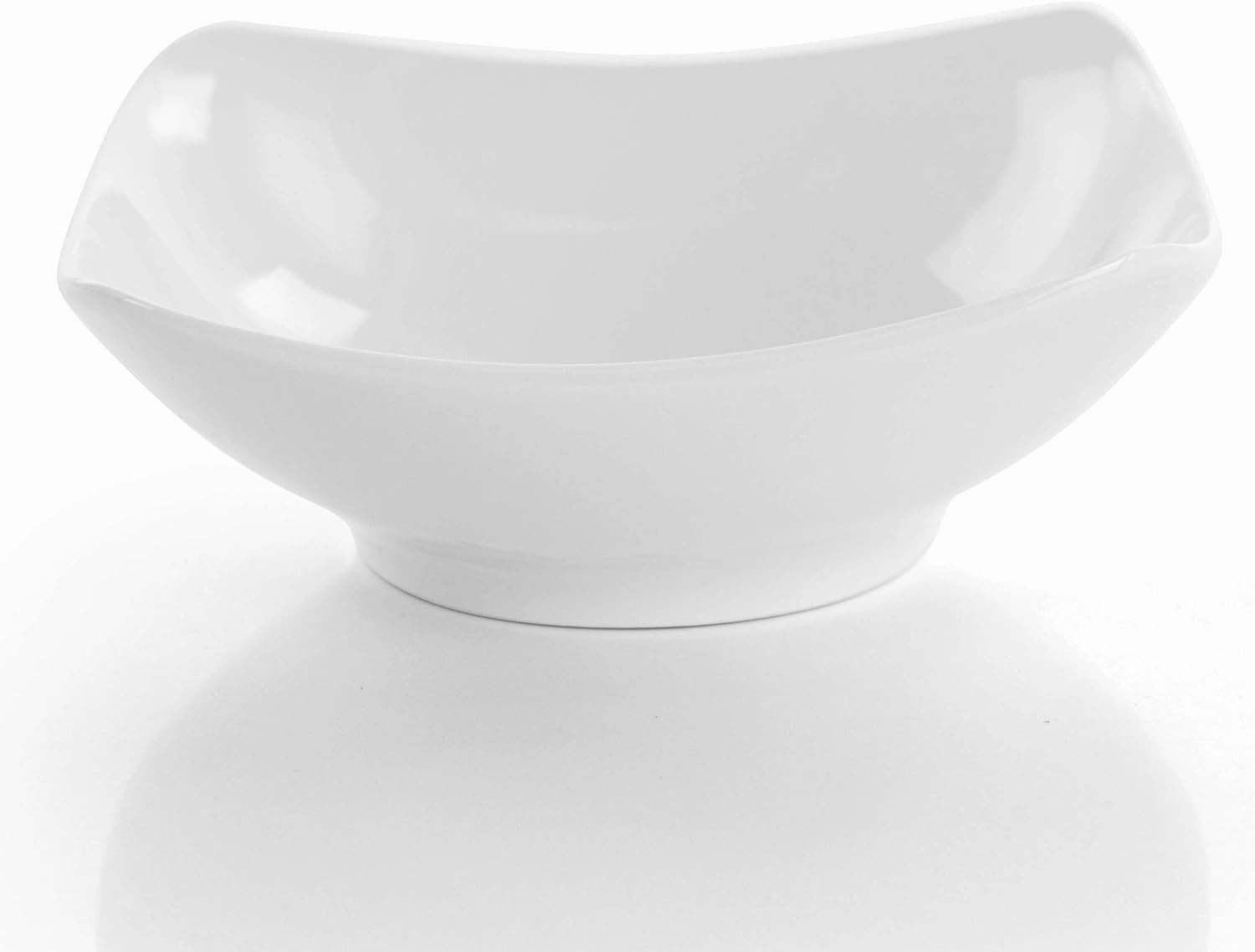 Elama White Porcelain Dish Dinnerware Set, 18 Piece, Newman