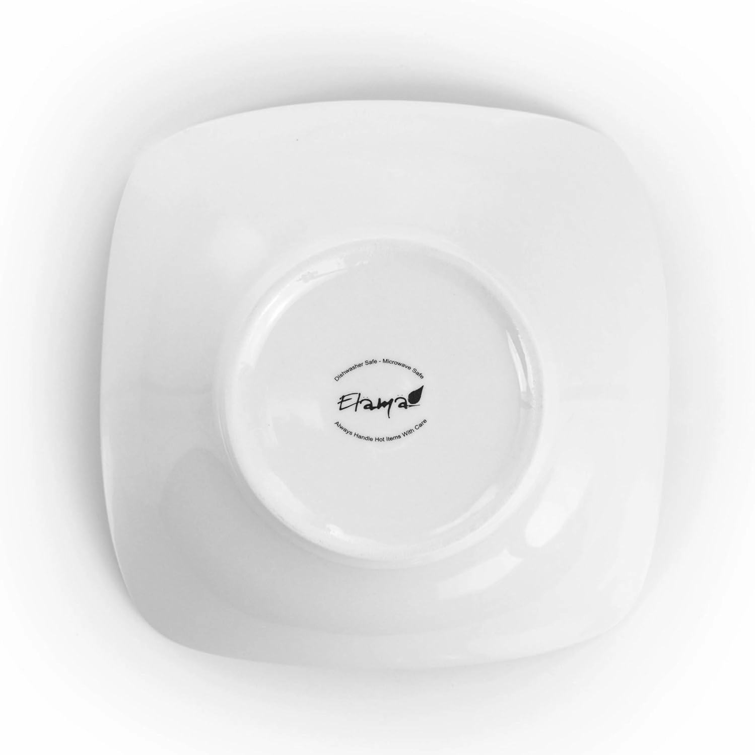 Elama White Porcelain Dish Dinnerware Set, 18 Piece, Newman