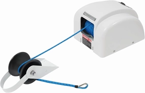Electric Anchor Winch Anchoring Capacity Up to 45 LBS, 12-Volt DC Boat Anchor Wench with Remote Control, High Efficiency Marine Saltwater Windlass Complete Set with 100 Feet Rope, White