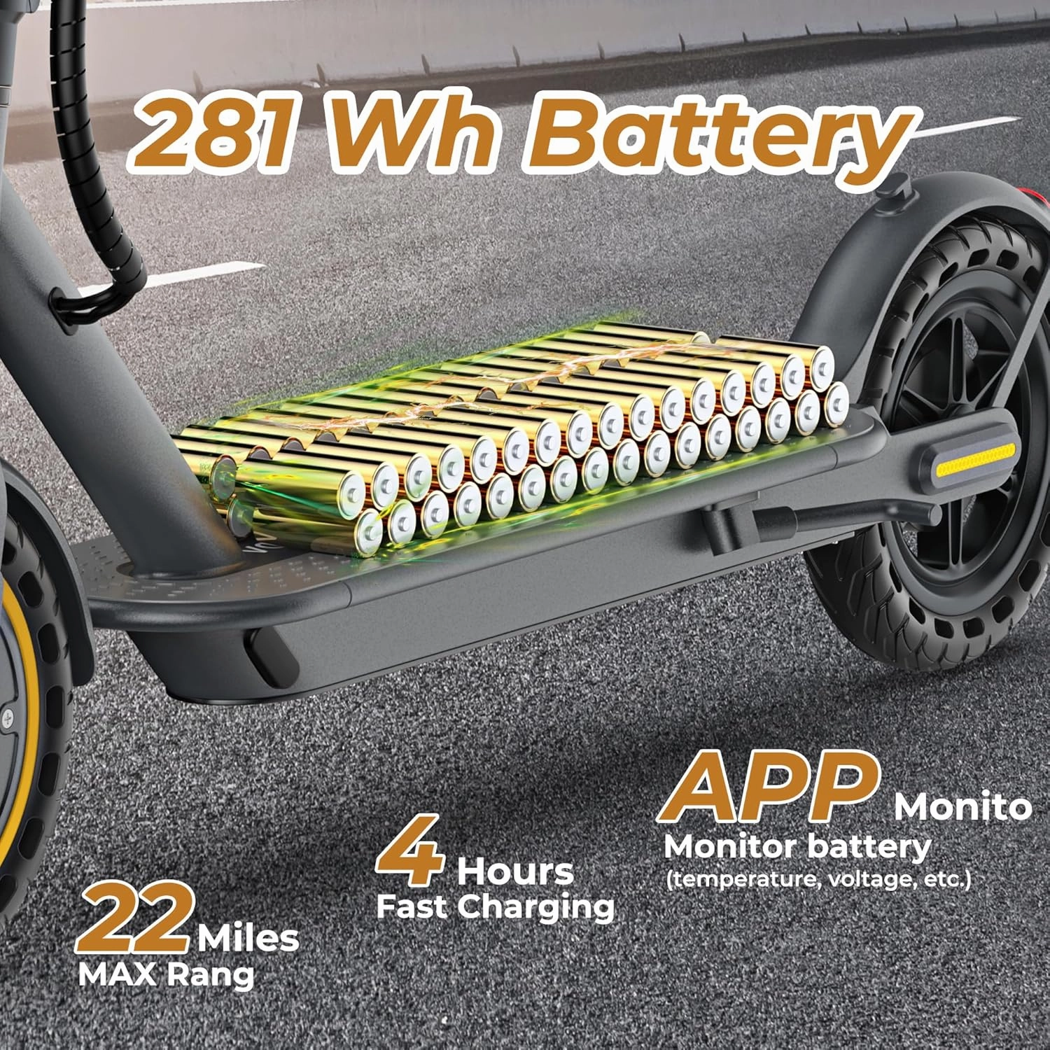 Electric Scooter, 20/22/27 Miles Long Range, 8.5"/10"/14" Tire, Powerful 350/500W Motor, Top Speed 19/22 MPH, Folding Escooter for Adults & Teens with Dual Braking