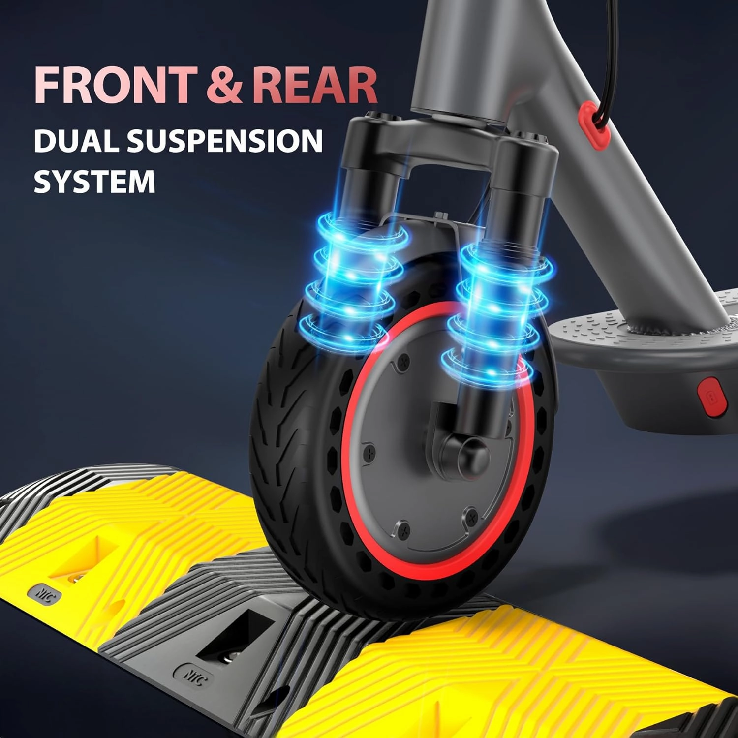 Electric Scooter, 8.5" /10" /14" Tire, 16/19/22 Mph Top Speed, 12/22/27/28/49 Miles Long Range, Folding Escooter for Adults and Teens with Dual Braking,Dual Suspension, App