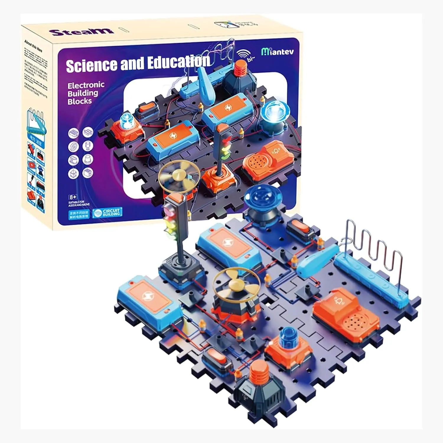 Electronic Kits for Kids, Circuits Jr. Electronics Exploration, STEM Circuits for Children 8-12, Electrical Board Engineering Kit, Suitable as an Educational Gift for Kids 8-12