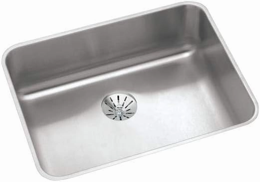 Elkay ELUHAD211555PD Lustertone Classic Single Bowl Undermount Stainless Steel ADA Sink with Perfect Drain