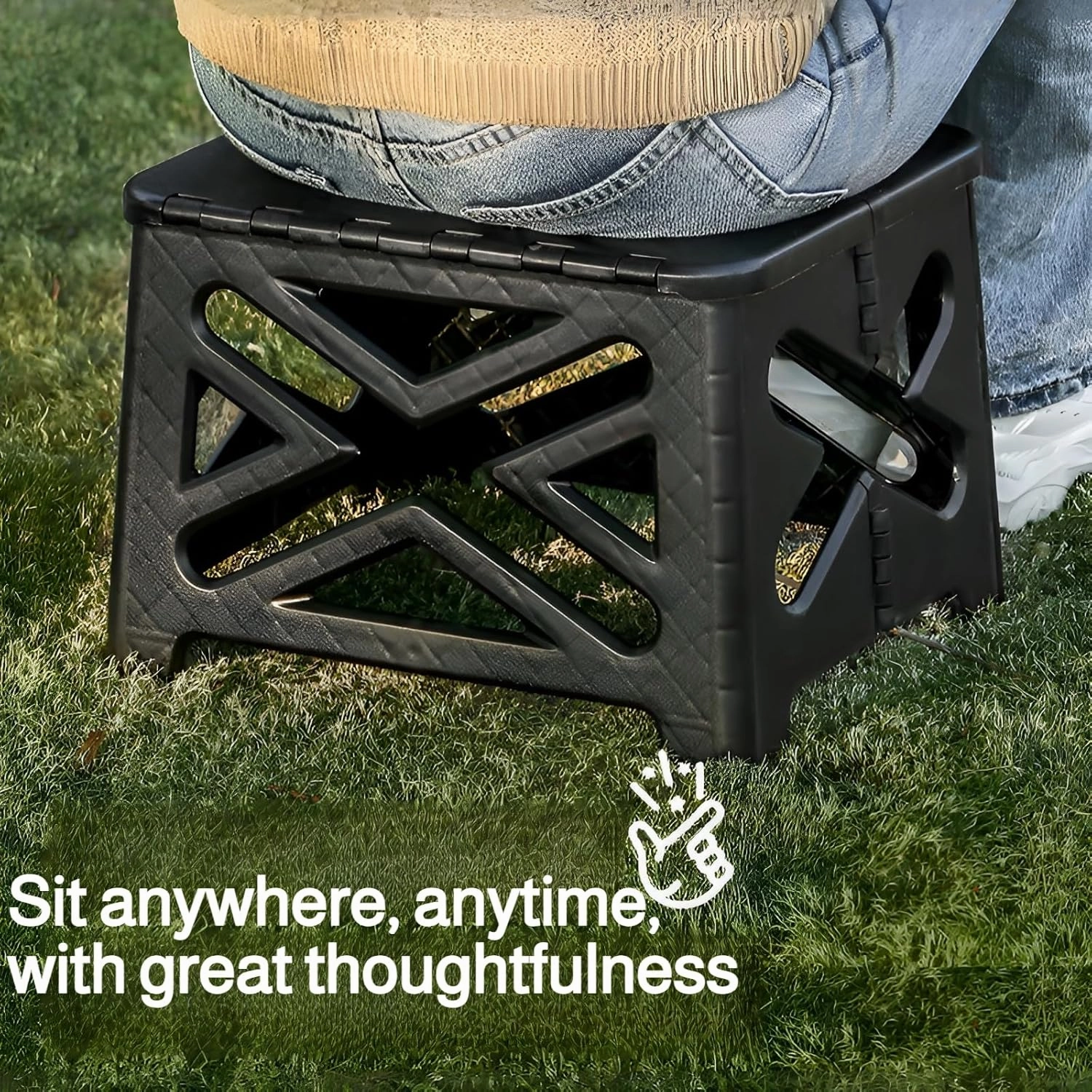 Ellniges]【Carrying Folding Toilet - Heavy-Duty Portable Stool for Camping, Odor-Free Emergency, Lightweight and Compact Design, Perfect for Outdoor Adventures