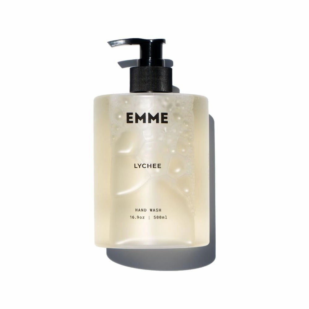 EMME nyc Hand Wash - Scented Liquid Hand Soap, Gentle Formula, Natural, Non-Toxic, Refillable Bottle 16.9 oz (Lychee)