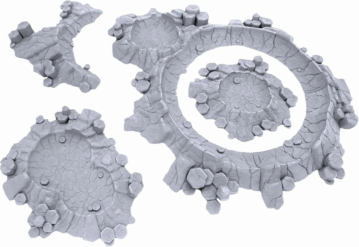 EnderToys Planetary Outpost Remixed Craters by Makers Anvil, 3D Printed Tabletop RPG Scenery and Wargame Terrain for 28mm Miniatures