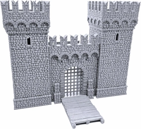 EnderToys Port Winterdale Gatehouse by Printable Scenery, 3D Printed Tabletop RPG Scenery and Wargame Terrain 28mm Miniatures