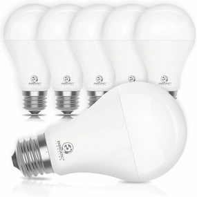 Energetic 6 Pack 150 Watt Light Bulb, 2600LM Super Bright, A21 LED Bulb, Daylight 5000K, High Lumens LED Bulb, Non-Dimmable, E26 Standard Base, Damp Rated, UL Listed