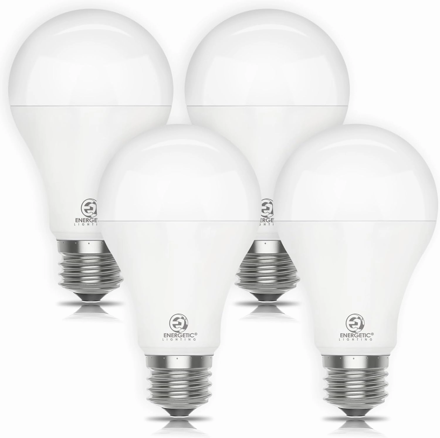 Energetic Dimmable A21 LED Bulb, 150 Watt Equivalent, Super Bright Light Bulb, Warm White 3000K, 2300LM, Brightest LED Bulbs, E26 Standard Base, Damp Rated, ETL Listed, 4-Pack