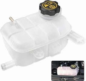 Engine Coolant Reservoir Tank With Cap, Radiator Overflow Tank Compatible With Buick Chevy Vehicle Encore Trax 2013-2021 1.4L 1.8L Replaces# 603-955, 95269001, 95201979, 95380033