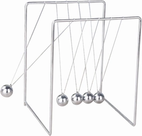 ERINGOGO Cradle Chrome Adornment Square Desktop Adornment Dynamics Experiment Tool Home Decor Boys and Girls Spinning Desk Toy Steel Balance Toy