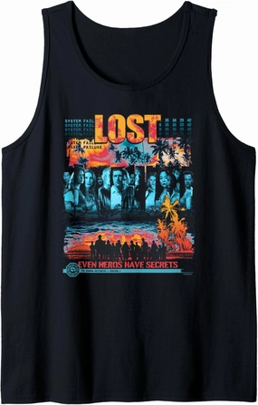 Even Heroes Have Secrets Distressed Main Cast Panels Tank Top
