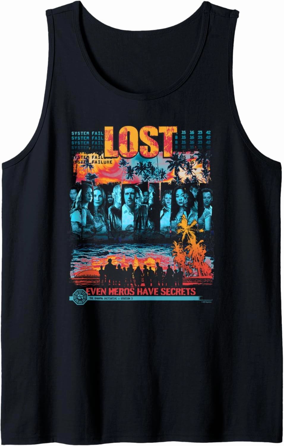 Even Heroes Have Secrets Distressed Main Cast Panels Tank Top