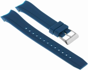 Ewatchparts 23mm Rubber Watch Band Strap Compatible With Citizen Eco Drive Promaster Aqualand Chronograph Blue