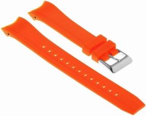 Ewatchparts 23mm Rubber Watch Band Strap Compatible With Citizen Eco Drive Promaster Aqualand Chronograph Orange
