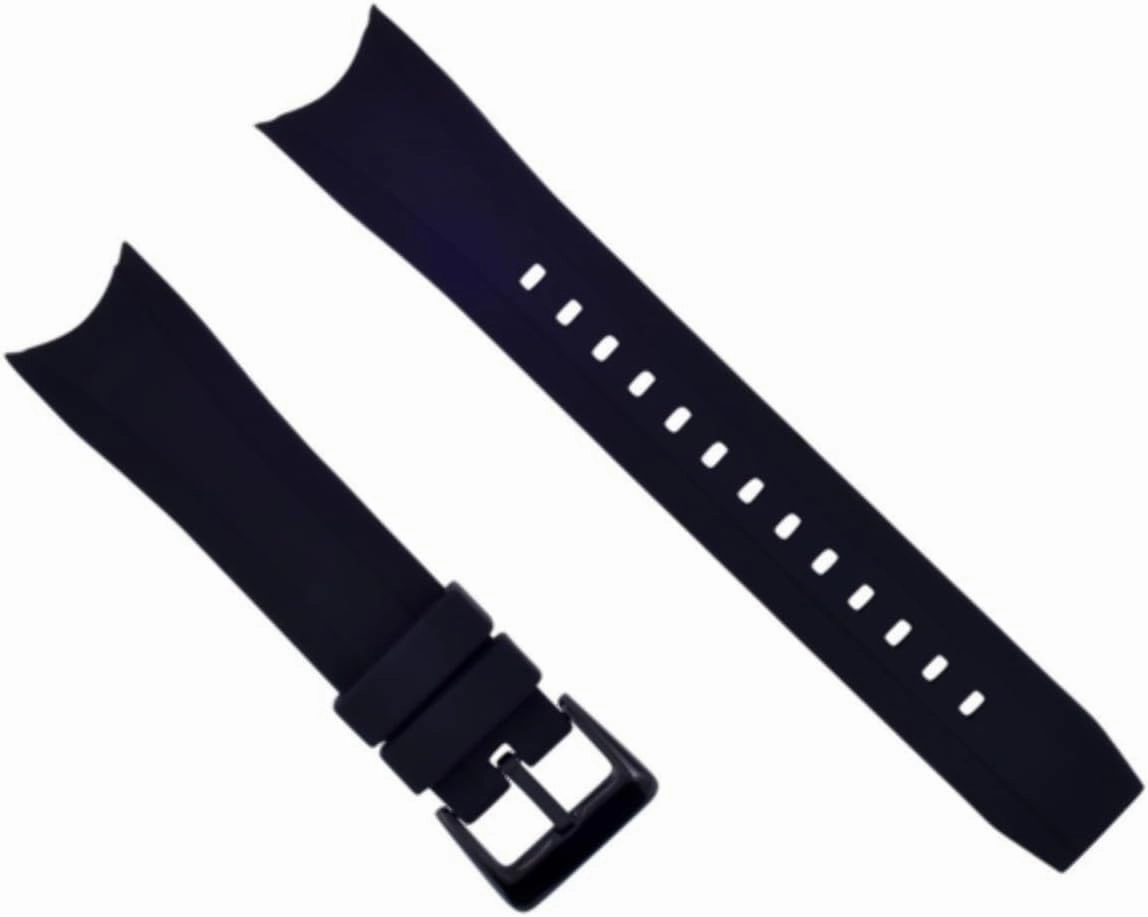 Ewatchparts RUBBER WATCH COMPATIBLE WITH CITIZEN ECO-DRIVE PROMASTER AQUALAND CHRONOGRAPH BLACK PVD