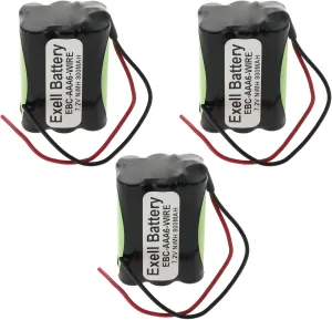 Exell Battery 3pc 7.2V 800mAh NIMH w/Wire Leads for 1:18 RC Truck Racing HPI RS4 Micro Cars