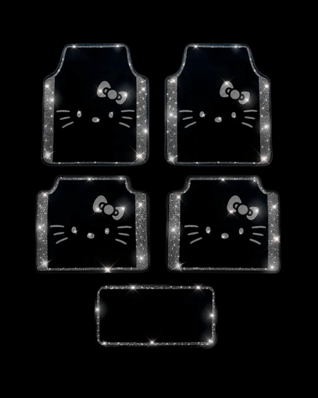 Extra bling Luxury Spark Mats Kitty Silver