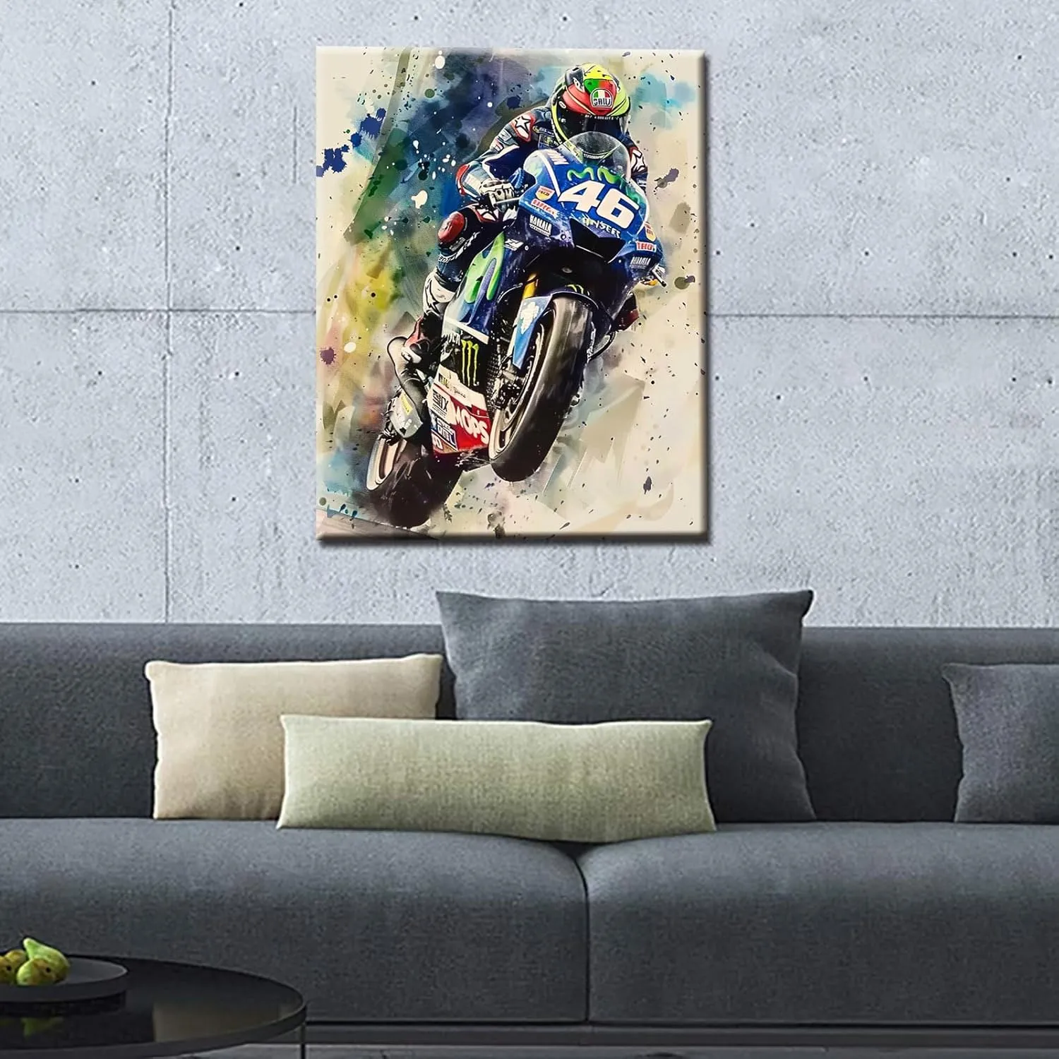 Extrem Sport Paint by Numbers Motocross Championship Paint by Numbers Kits on Canvas for Adults Motorcycle Painting Acrylic Paints for Perfect for Gift Home Wall Decor DIY Framed 16x20 Inch