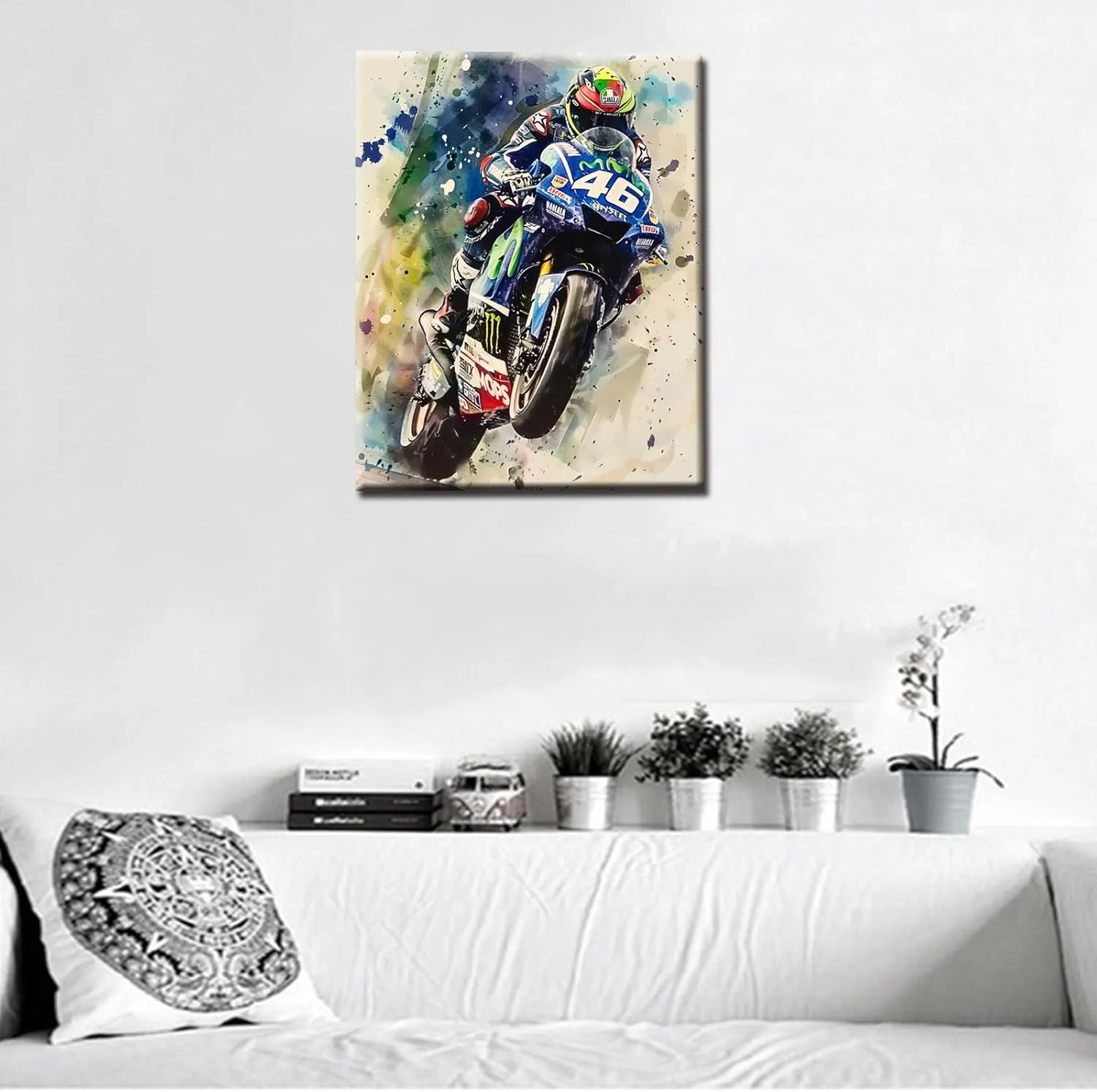 Extrem Sport Paint by Numbers Motocross Championship Paint by Numbers Kits on Canvas for Adults Motorcycle Painting Acrylic Paints for Perfect for Gift Home Wall Decor DIY Framed 16x20 Inch